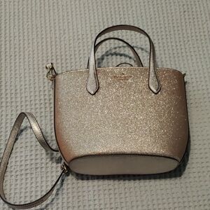 kate spade Rose Gold Glitter Crossbody Tote